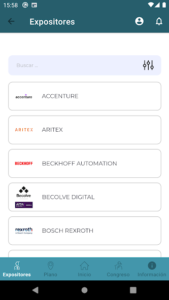 App Mobile - Listado expositores